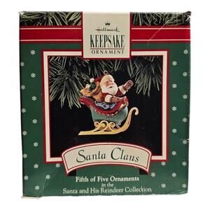 Hallmark Ornament Santa Claus in the Santa and His Reindeer Collection 1992